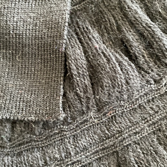 DREAM SPUN AUSTRIA - HA&E SMITH BERMUDA black wool cape capelet collar vintage - Picture 2 of 3